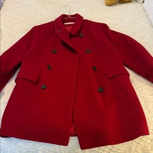 Perry Ellis Women's Bold Red Pea Coat
